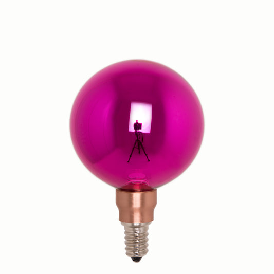 Crystal Bulb - Pink - LED / socket E14 / diameter 80mm